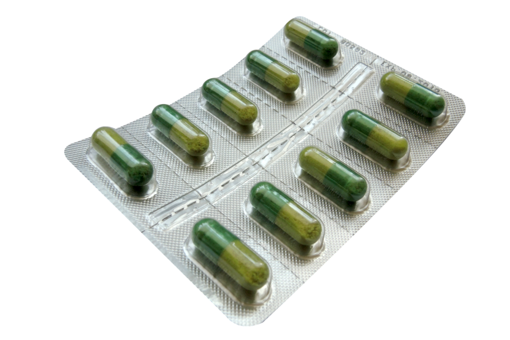 A picture of some Prozac capsules