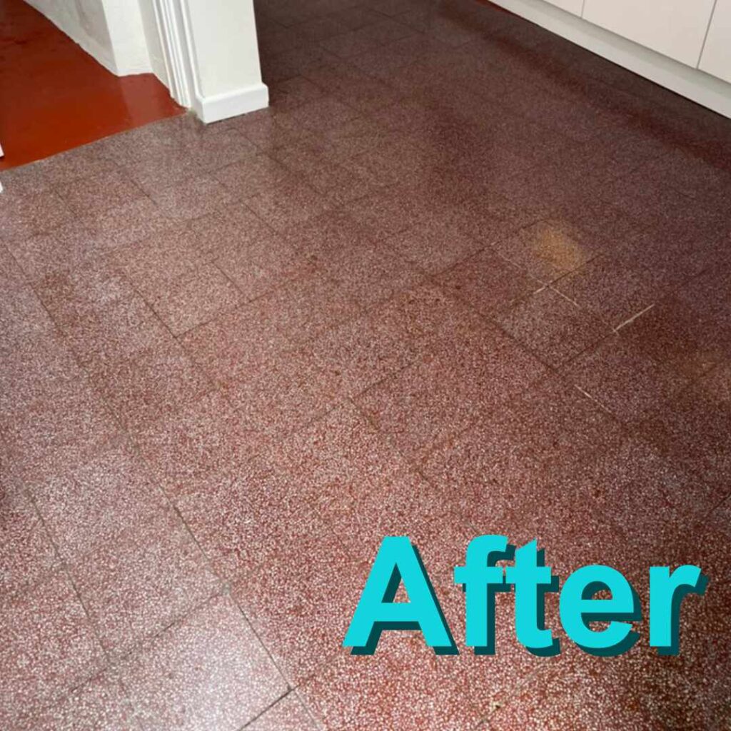 A clean floor that has been professionally deep cleaned.